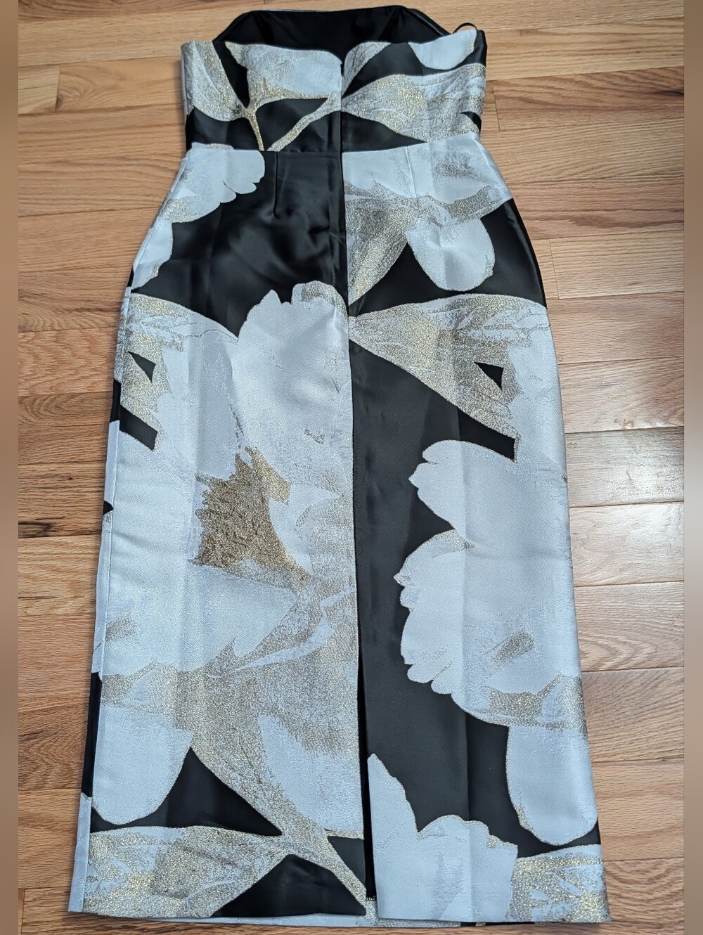 NWT Anthropologie Eva Franco Slim Floral Midi Dress Strapless  8 - Picture 5 of 12